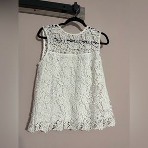 White Lace Top - Large